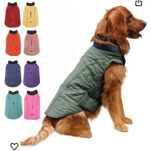Dog Winter Coat. Green. Size Small